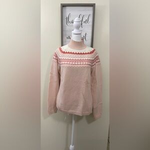 Covington Vintage Women’s Angora Blend Sweater Pullover Fair Aisle Size Large.